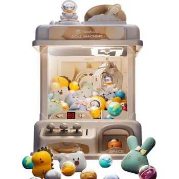 Hračka pro nejmenší Dětský vesmírný automat na hračky 30 x 26 x 19 cm 3 kosmonautští medvídci 35 plyšových figurek planetky kapsle mince světelné efekty