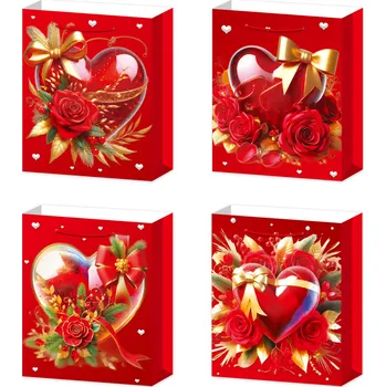 Dárková taška Dárková taška L - Srdce s mašlí