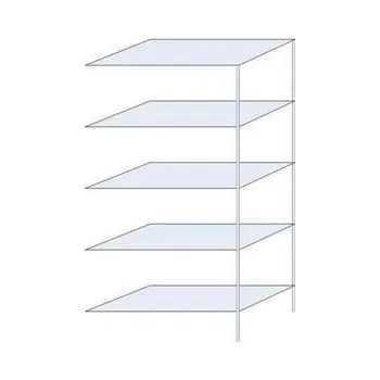 Dílenský regál Kovový regál Ogmios, přístavbový, 200 x 100 x 50 cm, 1 300 kg, 5 polic, 150 kg/police, pozink