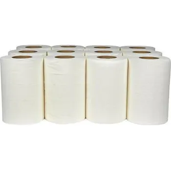 Papírový ručník Papírové ručníky Midi Cel 2vrstvé, 50 m, bílé, 12 ks