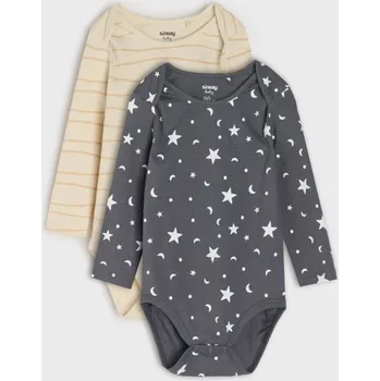 Kojenecký body Sinsay - Sada 2 bavlněných body - béžová - 8215E-02X - 8215E-02X-74