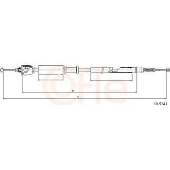 Brzdový systém Tažné lanko, parkovací brzda COFLE CFE10.5241