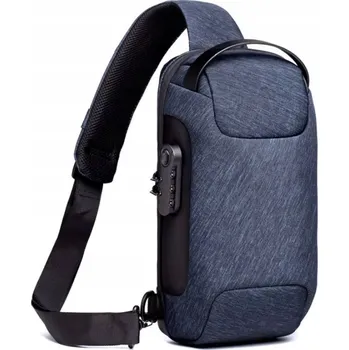 Taška přes rameno s USB nabíjením Issac - Modrá 2 KP-36235