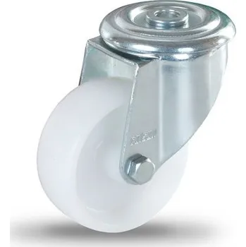 Polypropylenové transportní kolo se středovým otvorem, průměr 80 mm, otočné, kluzné ložisko
