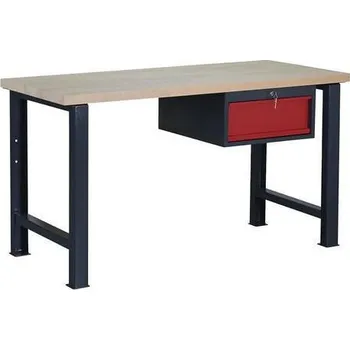 Dílenský stůl Weld se zásuvkou, 84 x 150 x 68,5 cm, antracit
