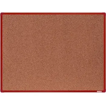 Kancelář Korková tabule boardOK, 120 x 90 cm, červená