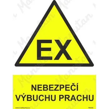 Kancelář Nebezpečí výbuchu prachu, samolepka 210 x 297 x 0,1 mm A4