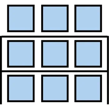 Dílenský regál Paletový regál Cell, přístavbový, 273,6 x 270 x 75 cm, 6 000 kg, 2 patra, modrý