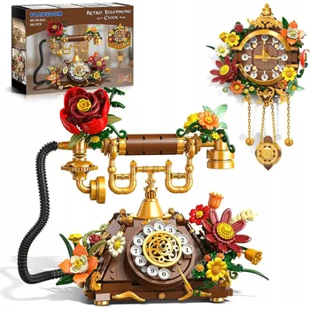 ostatní stavebnice DÁREK STAVEBNICE TELEFON V RETRO A VINTAGE STYLU 2V1 882 dílů