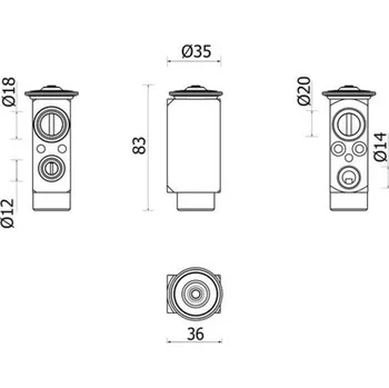 Ventil klimatizace Expanzní ventil, klimatizace MAHLE AVE 148 000P
