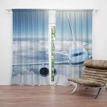 Závěs Sablio Závěs Letadlo v oblacích: 2ks 140x250cm