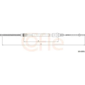Brzdový systém Tažné lanko, parkovací brzda COFLE 10.6201