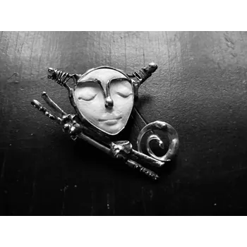 Brož Originální autorská brož - Jsi kočka (Autorská brož)