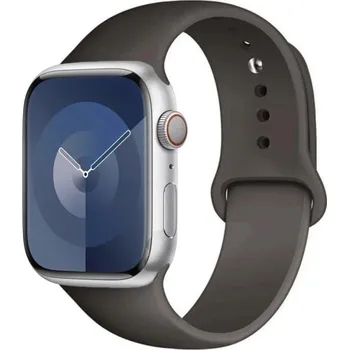 Silikonový řemínek pro Apple Watch Series 9 8 7 6 5 4 3 SE Ultra 2 38–40–41 mm S-M Vodotěsný pružný pásek pohodlné každodenní nošení černo-šedá