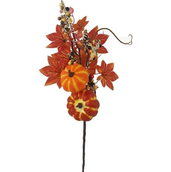 Podzimní dekorační větev s dýní P2329