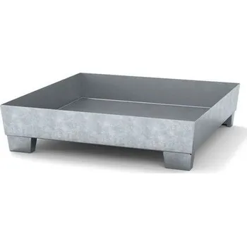 Olejová vana Ocelová záchytná vana, integrované nohy, pro 4 sudy, pozink