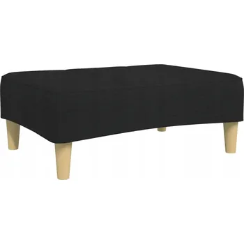 Taburet Podnožka, černá, 77x55x31 cm, čalouněná látkou