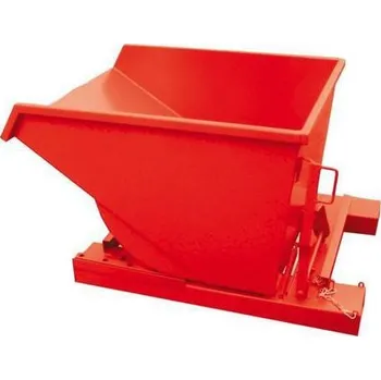 Popelnice Výklopný kontejner, objem 600 l, červený