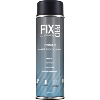Barva ve spreji FixPro ZÁKLADNÍ LAK ČERNÝ PROFESIONÁLNÍ SPREJ 500ml