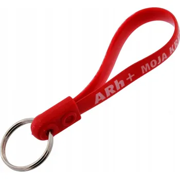 PŘÍVĚSEK NA KLÍČE NA POPRUHU - ABRh+ MOJE KREV