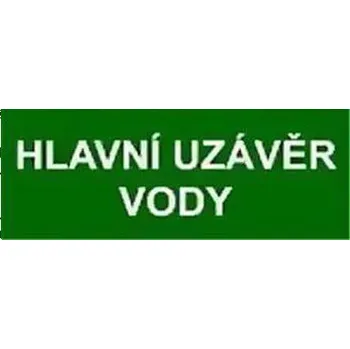 Informační bezpečnostní tabulka - Hlavní uzávěr vody, samolepicí fólie