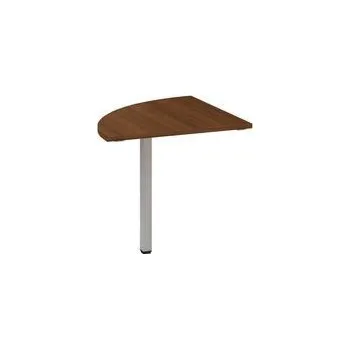 Stolová přístavba Alfa 200, 80 x 80 x 74,2 cm, 1/4 kruh, dezén ořech, RAL9022