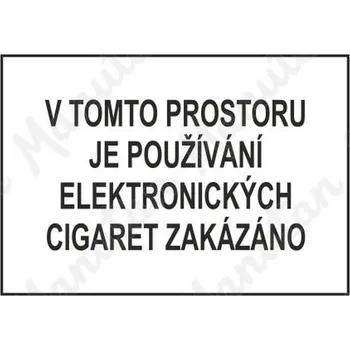 Kancelář V tomto prostoru je používání elektronických cigaret zakázáno, plast 148 x 105 x 0,5 mm A6
