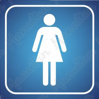 Kancelář Toaleta ženy, samolepka 95 x 95 x 0,1 mm, 2 ks
