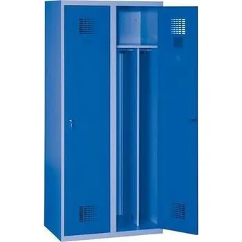 Nábytek Svařovaná šatní skříň Drake odlehčená, 2 oddíly, modrá