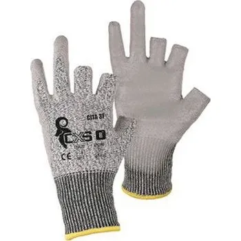 Pracovní rukavice Rukavice CXS CITA 3F, protipořezové tříprsté, šedé, vel. 10