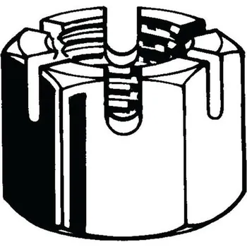 Spojovací materiál Šestihranná korunková matice s drážkou DIN 935-1 Ocel Pravý Pozinkované 4 M36