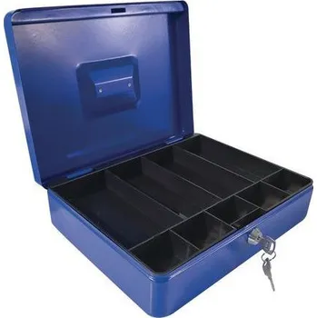 Příruční pokladna Přenosná pokladna, 9 přihrádek, modrá
