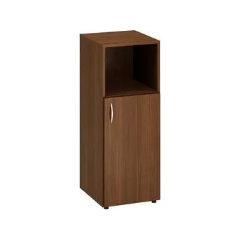 Nábytek Střední úzká skříň Alfa 500, 106,3 x 40 x 47 cm, s nikou a dvířky - pravé provedení, dezén ořech