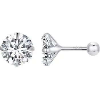 Náušnice Stříbrné Náušnice zirkony o průměru 3 mm, náušnice ze stříbro 925