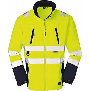 Pánská softshellová bunda Bunda Pittsburgh softshell fluorescenční žluto-modrá velikost M