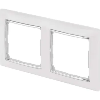 Legrand Valena dvojnásobný s proužkem (L770492) stříbrný/bílý