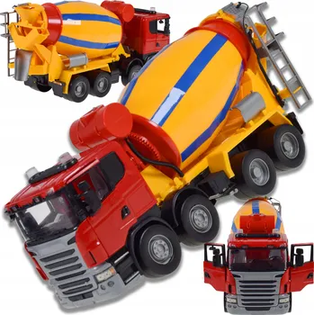 autíčko AUTO - VELKÝ MÍCHACÍ VŮZ (BETONÁRKA) - POHON, POHYBLIVÉ DÍLY, OTEVÍRACÍ DVEŘE - PRO DĚTI