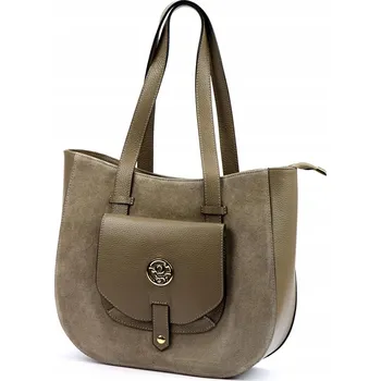 Kabelka Gregorio kabelka z pravé kůže hnědá