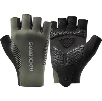 Cyklistické rukavice ROCKBROS Cyklistické rukavice bezprstové M ZELENÁ