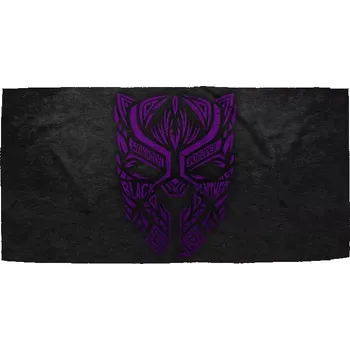 Osuška Sablio Ručník BLACK PANTHER wakanda forever Fialový - 50x100 cm
