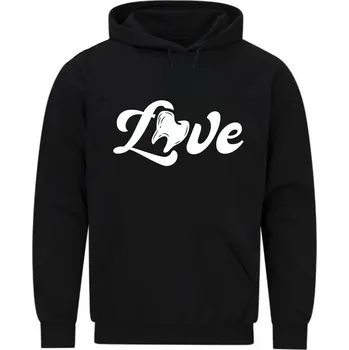 Pánská mikina Pánská mikina Láska k Zubařům LOVE (Velikost: 5XL, Barva: Černá)