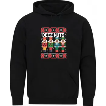 Pánská mikina Pánská mikina Vánoční Louskáčci Deez Nuts (Velikost: 5XL, Barva: Černá)