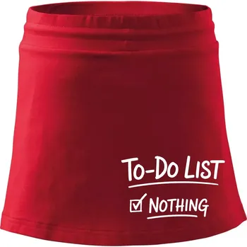 Dámská sukně To-Do List - Nothing - Sportovní sukně - two in one - M ( Červená )