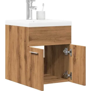 Koupelnový nábytek 2dílná koupelnová sestava dub artisan kompozitní dřevo Hnědá3328582