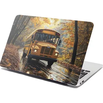 samolepka Sablio Samolepka na notebook Žlutý školní autobus - 29x20 cm