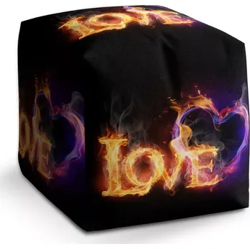 Taburet Sablio Taburet Cube Love: 40x40x40 cm