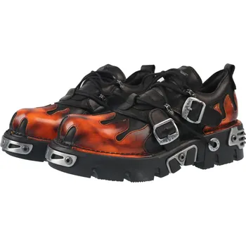 Pánská zimní obuv boty kožené pánské - ITALI NEGRO, PULIK FUEGO - NEW ROCK - M.993-C1 - 43