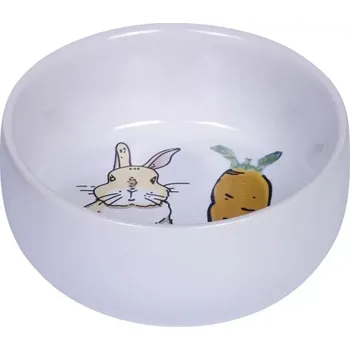 Miska pro psa Nobby Carrot Plus keramická miska pro hlodavce bílá 11 x 4,5 cm