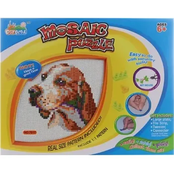 kreativní sada Mozaika pes – kreativní plastová mozaiková sada pro děti