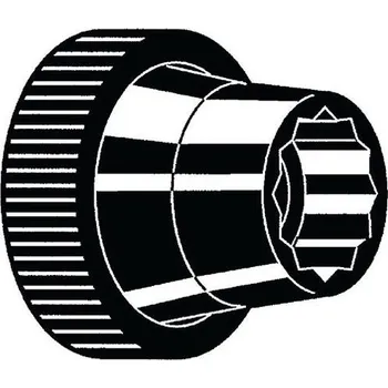 Matice Vysoký rýhovaný knoflík pro šestihranné šrouby a matice Plast Polyoxymetylén vysoký M5X20x15